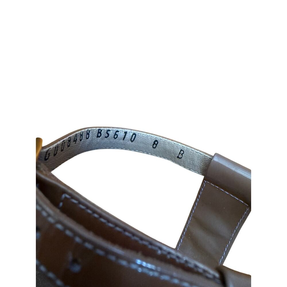 Ferragamo Women's Brown Patent Leather High Heeled Sandal - Picture 8 of 8